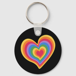 Rainbooghart. Pride gay love Sleutelhanger