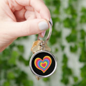 Rainbooghart. Pride gay love Sleutelhanger (Hand)