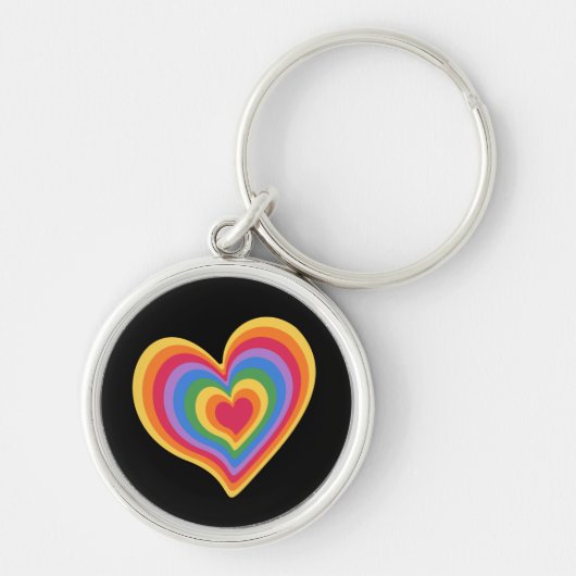 Rainbooghart. Pride gay love Sleutelhanger (Voorkant)
