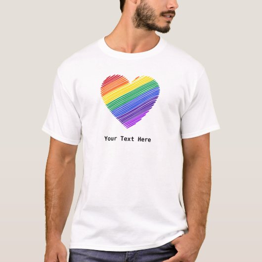 Rainbooghart van de liefde t-shirt (Voorkant)