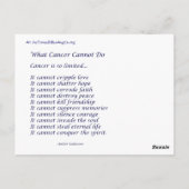 Rainbooghart Wat kanker niet kan doen Briefkaarten (Achterkant)