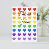 Rainboogharten Bedankkaart (Staand voorkant)