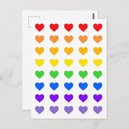 Rainboogharten Briefkaart (Voorkant / Achterkant)