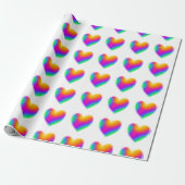 Rainboogharten Cadeaupapier (Uitgerold)