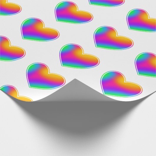 Rainboogharten Cadeaupapier (Hoek)