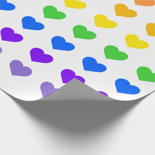 Rainboogharten Cadeaupapier (Hoek)