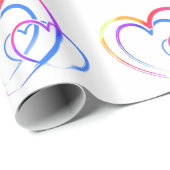 Rainboogharten Cadeaupapier (Rol Hoek)