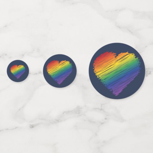 Rainboogharten Confetti (Voorkanten)