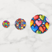 Rainboogharten Confetti (Voorkanten)