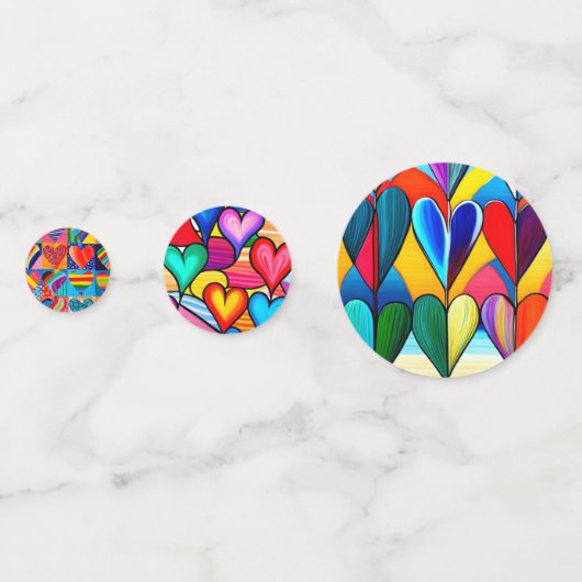 Rainboogharten Confetti (Achterkanten)