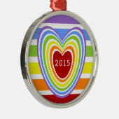 Rainboogharten en strips metalen ornament (Rechts)