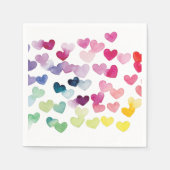 Rainboogharten houden van waterverf Papier Napkin Servet (Voorkant)