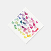 Rainboogharten houden van waterverf Papier Napkin Servet (Hoek)