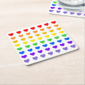 Rainboogharten Kartonnen Onderzetters (Schuin)