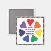 Rainboogharten Magneet (Voorkant / Achterkant)