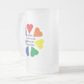 Rainboogharten Matglas Bierpul (Voorkant links)