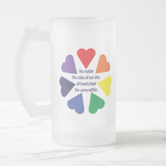 Rainboogharten Matglas Bierpul (Links)