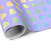 Rainboogharten op Lila Cadeaupapier (Rol Hoek)