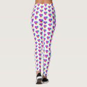 Rainboogharten op wit leggings (Achterkant)