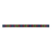Rainboogharten op zwart satijnen lint (Voorkant)