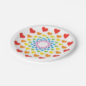 Rainboogharten Papieren Bordje (Gekanteld)