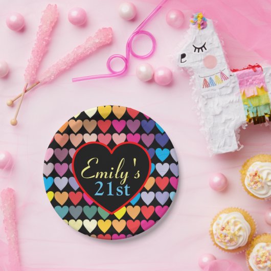 Rainboogharten Papieren Bordje (Feest)