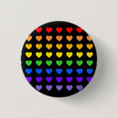Rainboogharten Ronde Button 3,2 Cm (Voorkant)