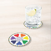 Rainboogharten Ronde Kartonnen Onderzetter (Insitu)