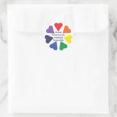 Rainboogharten Ronde Sticker (Tas)
