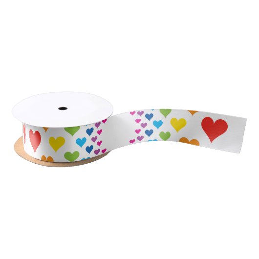 Rainboogharten Satijnen Lint (Spoel)