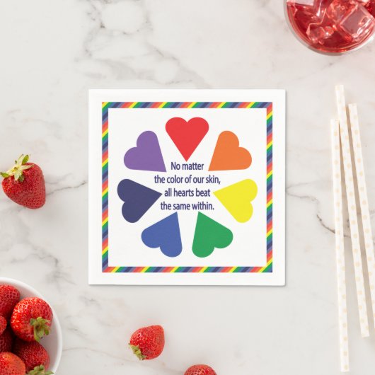 Rainboogharten Servet (Insitu)