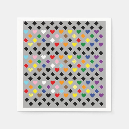 Rainboogharten Servet (Voorkant)
