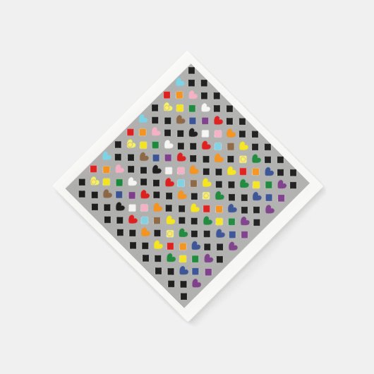 Rainboogharten Servet (Hoek)