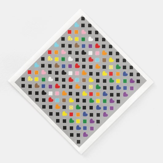 Rainboogharten Servet (Hoek)