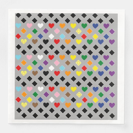 Rainboogharten Servet (Voorkant)