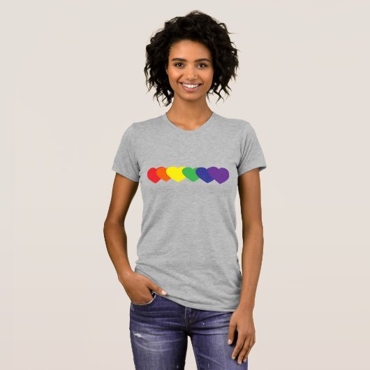 Rainboogharten T-shirt (Voorkant volledig)