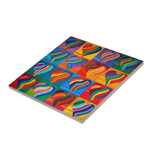 Rainboogharten Tegeltje (Zijkant)