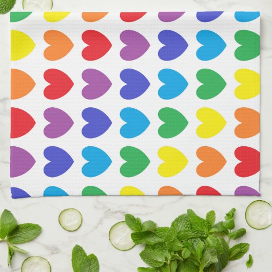 Rainboogharten Theedoek (Gevouwen)