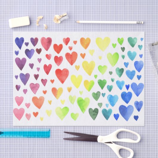 Rainboogharten Tissuepapier (Craft)