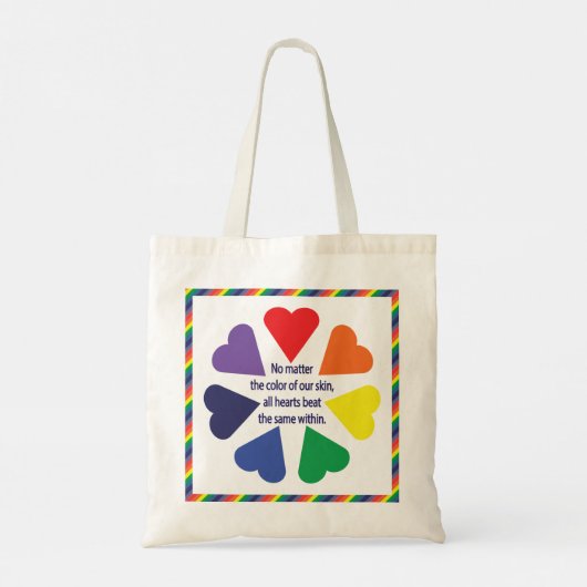 Rainboogharten Tote Bag (Achterkant)