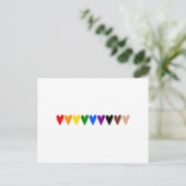Rainboogharten, zwarte levens materie briefkaart (Staand voorkant)