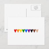 Rainboogharten, zwarte levens materie briefkaart (Voorkant / Achterkant)