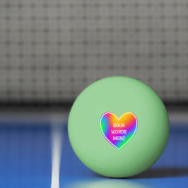 Rainbooghartgloed in de donkerpingbal pingpongbal