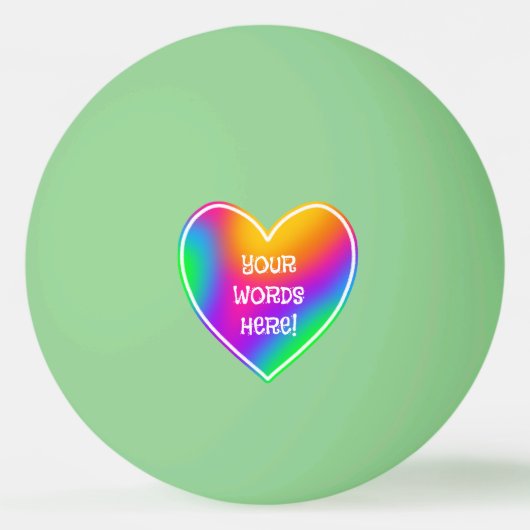 Rainbooghartgloed in de donkerpingbal pingpongbal (Voorkant)