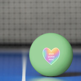 Rainbooghartgloed in de donkerpingbal pingpongbal