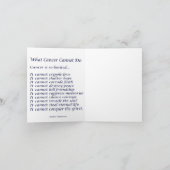 Rainbooghartkanker kan geen Wenskaarten doen Kaart (Binnen)