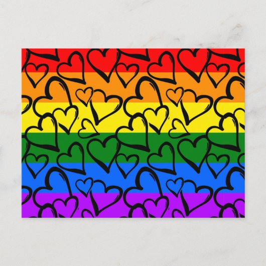 Rainbooghartpatroon Feestdagenkaart (Voorkant)