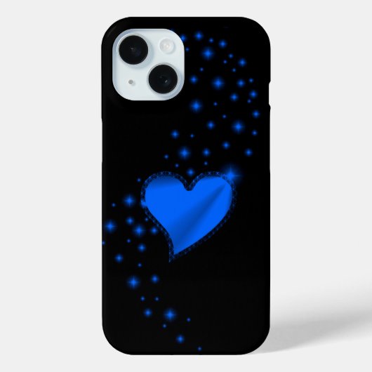 Rainbooghartslag met sterren op zwart Case-Mate iPhone case (Achterkant)