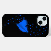 Rainbooghartslag met sterren op zwart Case-Mate iPhone case (Achterkant (horizontaal))