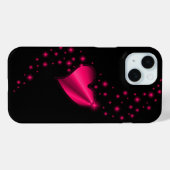 Rainbooghartslag met sterren op zwart Case-Mate iPhone case (Achterkant (horizontaal))
